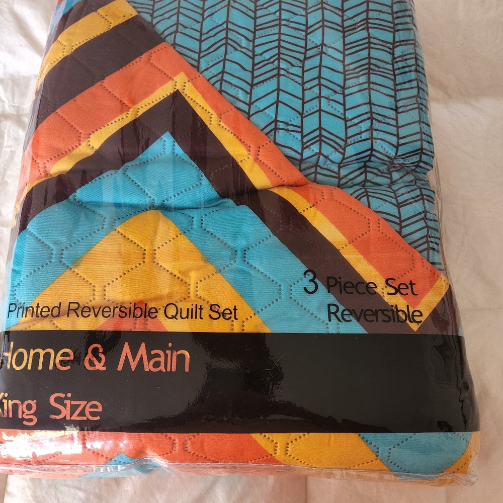 Printed riverside Quilt set